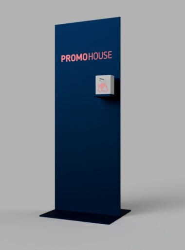 Stand cu dispenser dezinfectant (personalizabil)