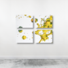 TABLOU MULTICANVAS SPLASH-Set 4 tablouri decorative, dimensiune totală set 80×60 cm