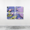 TABLOU MULTICANVAS CRUSH COLOR-Set 4 tablouri decorative, dimensiune totală set 80×60 cm