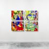 TABLOU MULTICANVAS ROOM IN COLOR-Set 4 tablouri decorative, dimensiune totală 80×60 cm