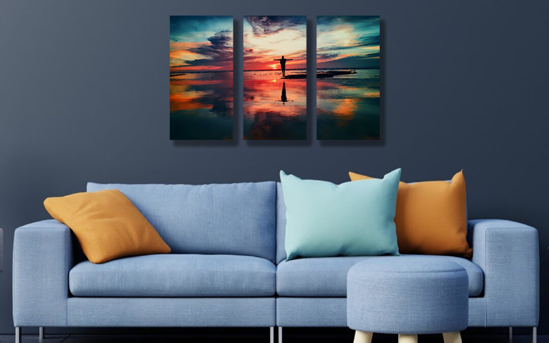 TABLOU MULTICANVAS FREEDOM-Set 3 tablouri decorative, dimensiune totală set 90×50 cm