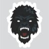 STICKER AUTOCOLANT GORILĂ NEAGRĂ