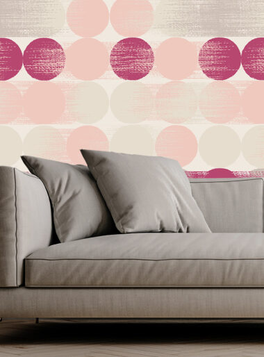 Tapet Dotted Artistic cu Buline Roz și Bej – Design Modern Texturat