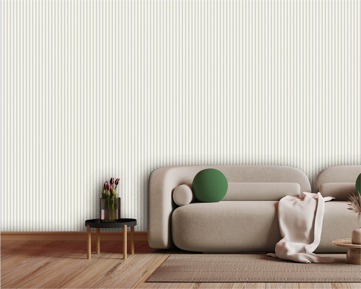 Tapet Striped Subțire Bej și Alb – Model Vertical Delicat