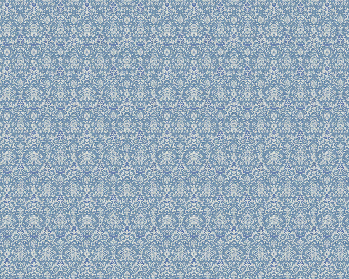 Tapet Pattern Damasc Albastru