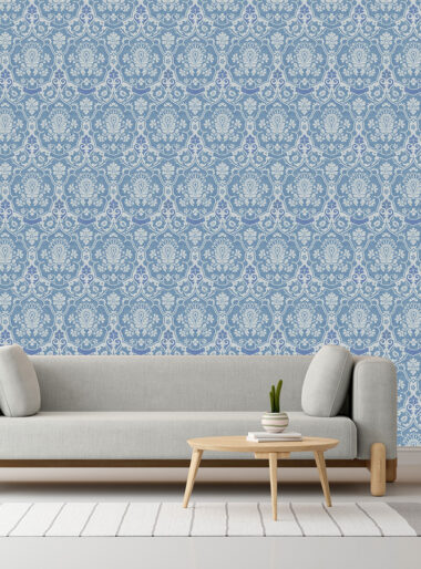 Tapet Pattern Damasc Albastru